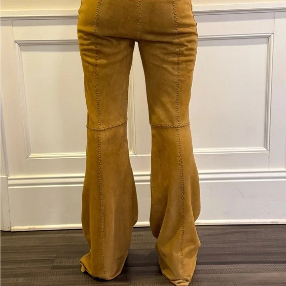 VTG 1970s North Beach Leather Whipstitch Leather Pants Ladies Fit Like Women’s 2 - Picture 5 of 5